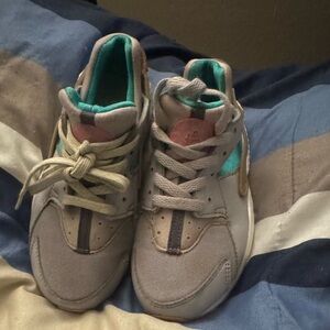Stylish Gray and Teal Kids Shoes